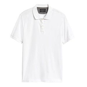 Banana Republic Luxury Touch Polo Small White NWT
